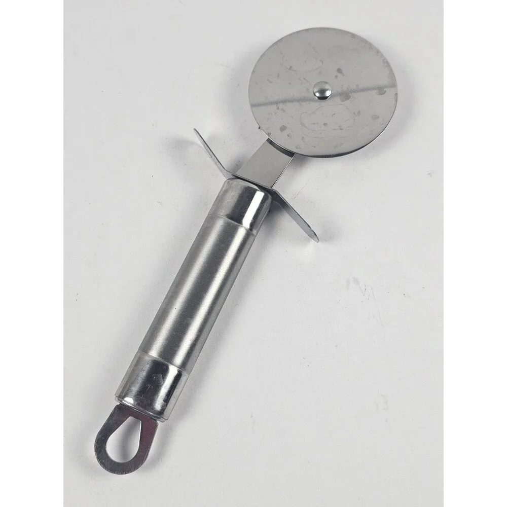 Stainless Steel Pizza Cutter BESTZMWK Brand w/ Handle Hook Finger Guard